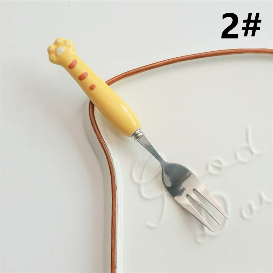 肉球 スプーン 食器 ステンレス セラミック 創意的 キッチン用品 可愛い(画像 3 / 5)