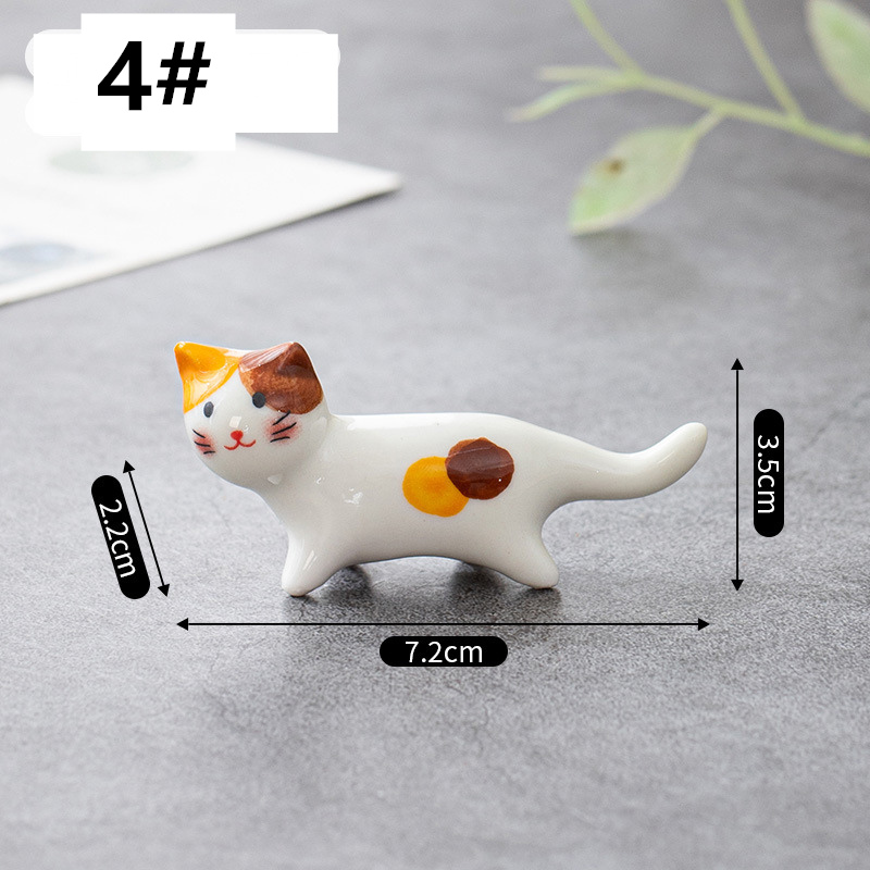 箸置き 猫 セラミック 食器収納ラックセラミックス 食器 キッチン用品 可愛い 贈り物(画像 5 / 5)