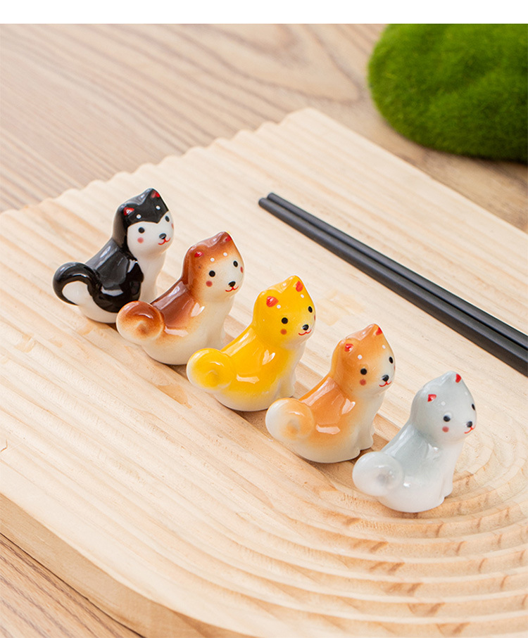 箸置き 犬 セラミック 食器収納ラックセラミックス 食器 キッチン用品 可愛い 贈り物(画像 4 / 5)