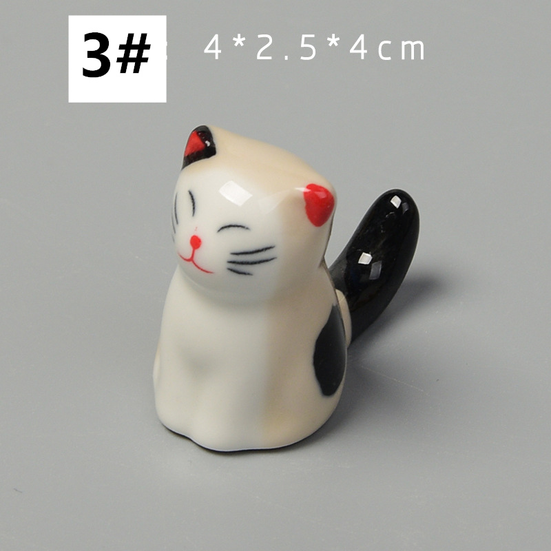 箸置き 猫 セラミック 食器収納ラックセラミックス 食器 キッチン用品 可愛い 贈り物(画像 4 / 5)