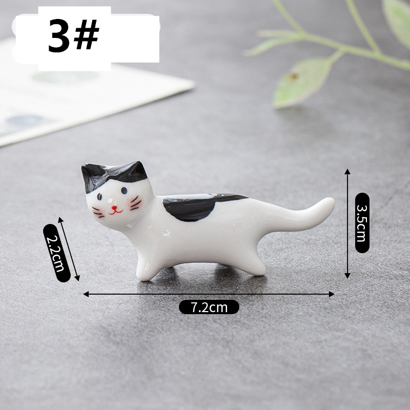 箸置き 猫 セラミック 食器収納ラックセラミックス 食器 キッチン用品 可愛い 贈り物(画像 4 / 5)
