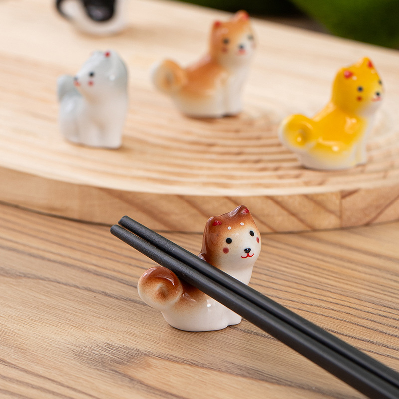 箸置き 犬 セラミック 食器収納ラックセラミックス 食器 キッチン用品 可愛い 贈り物(画像 5 / 5)