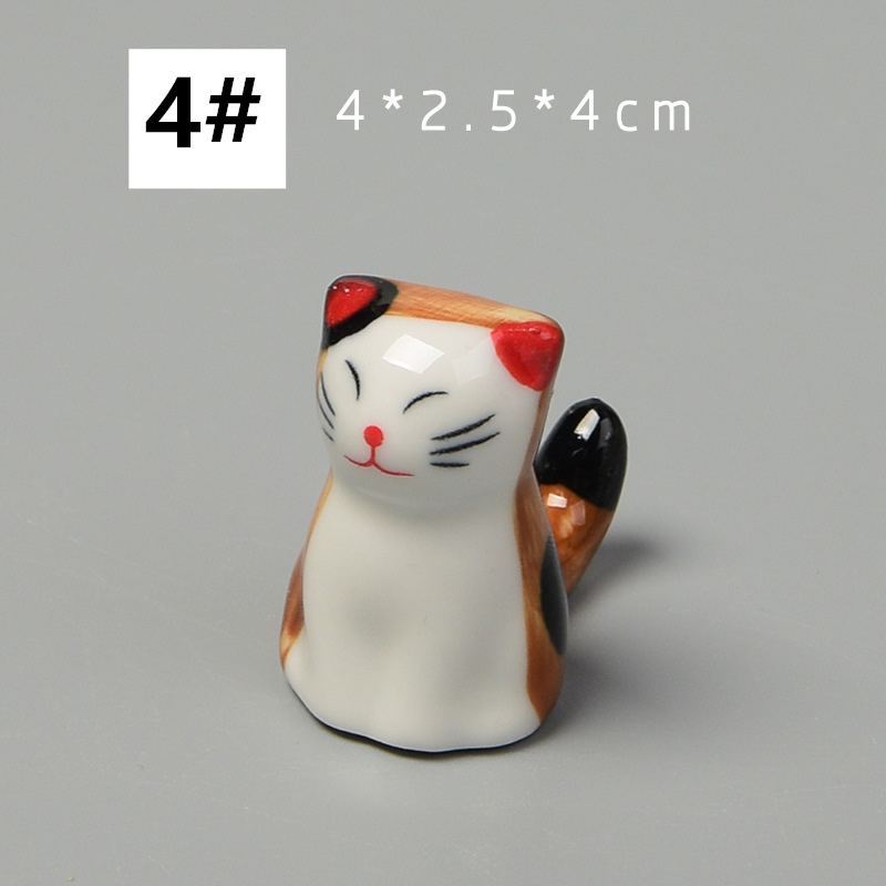 箸置き 猫 セラミック 食器収納ラックセラミックス 食器 キッチン用品 可愛い 贈り物(画像 5 / 5)