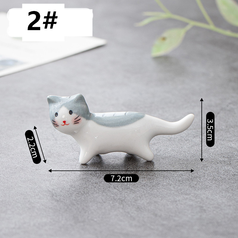 箸置き 猫 セラミック 食器収納ラックセラミックス 食器 キッチン用品 可愛い 贈り物(画像 3 / 5)