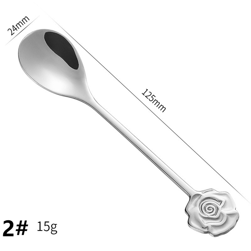 バラ ハート スプーン 食器 ステンレス 創意的 キッチン用品 可愛い(画像 3 / 5)