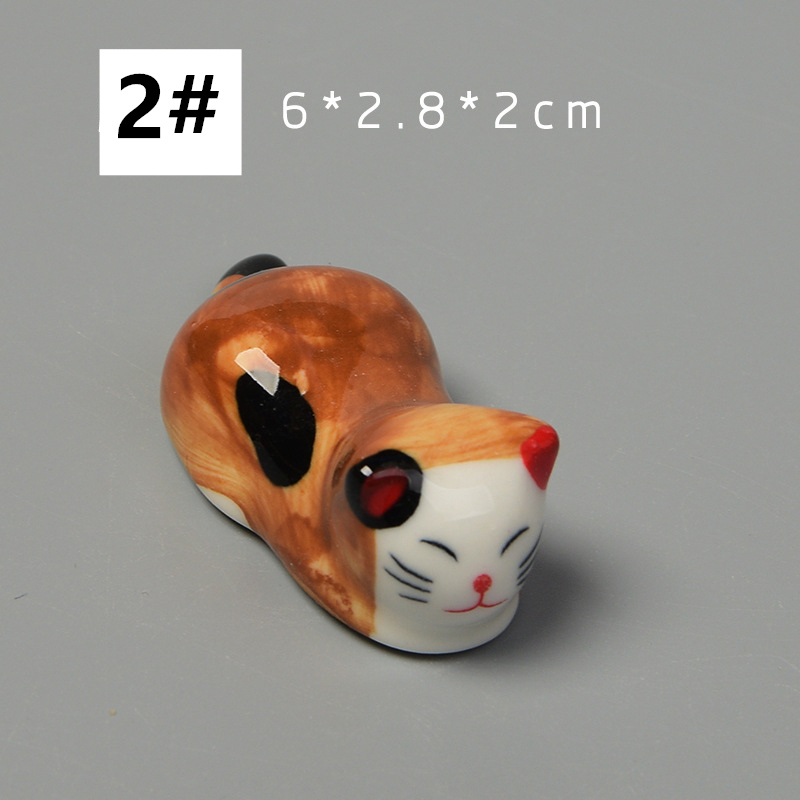 箸置き 猫 セラミック 食器収納ラックセラミックス 食器 キッチン用品 可愛い 贈り物(画像 3 / 5)